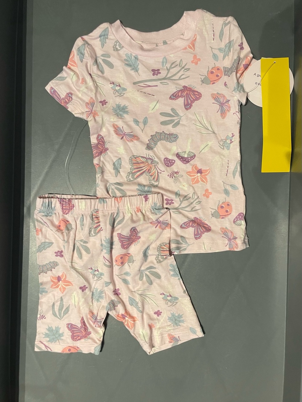 Animal Planet Toddler Girls 2pc Botanicals Butterfly Pajama Set Pink 18M NWT